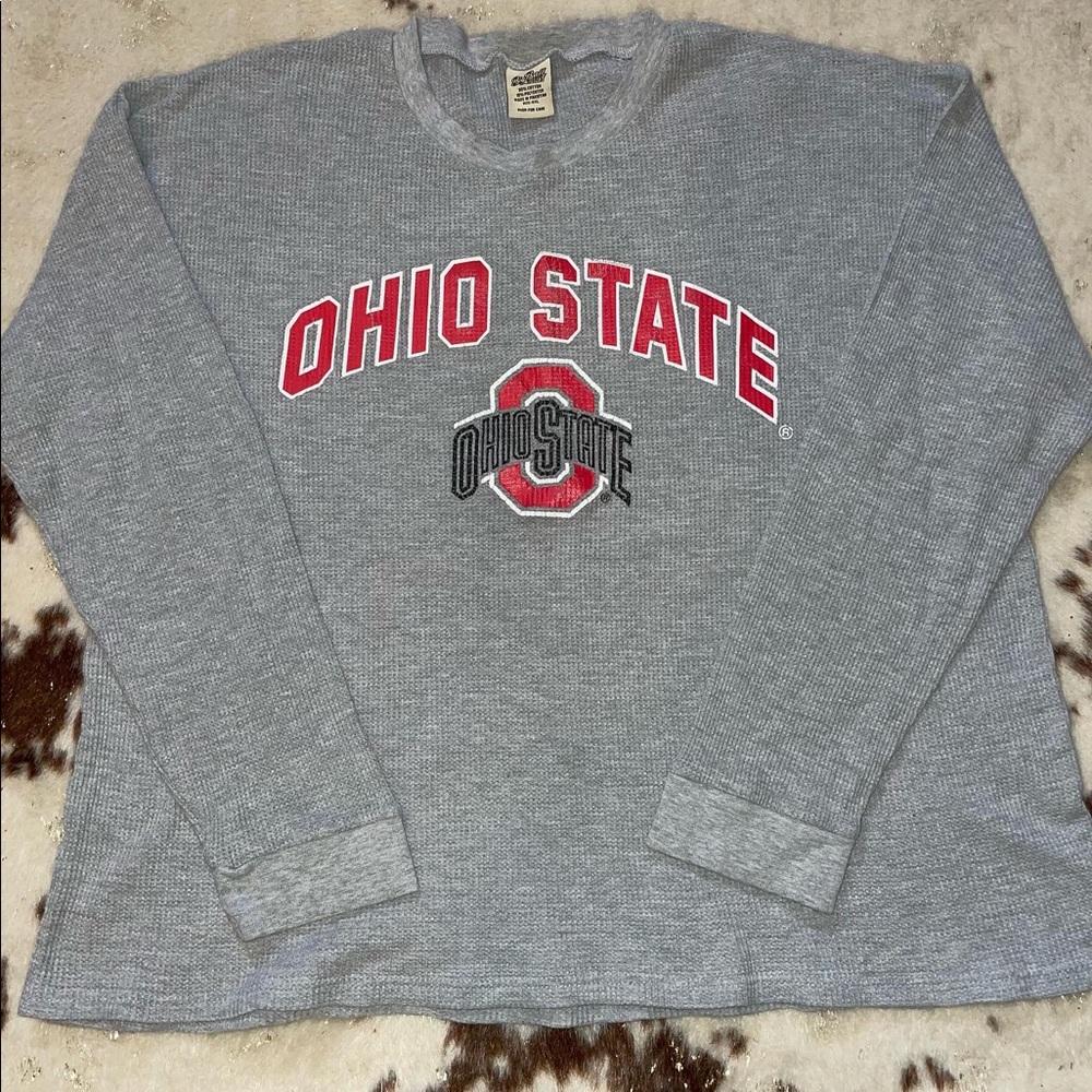 OSU long sleeve waffle knit